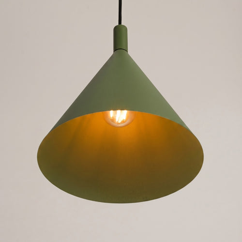 Sollux Lighting Hanglamp NOX 25 olijfgroen - 24,5x24,5x140cm
