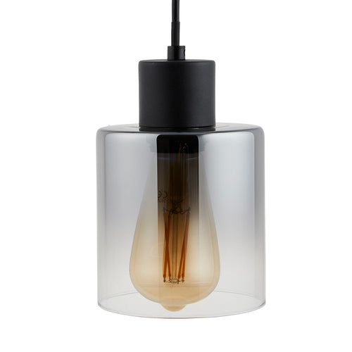 Lighto | Art deco hanglamp zwart met smoke glas | Milo - vtwonen shop