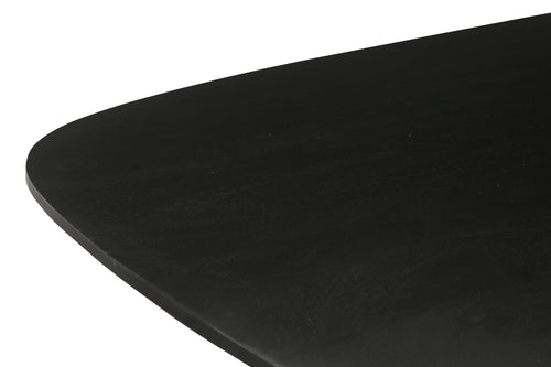 Livingfurn eetkamertafel Jesper Danish Oval  - 180cm - mangohout - zwart