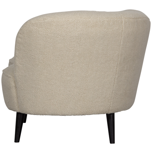 WOOOD loungefauteuil rechts Sara - Teddy - Off White - 71x112x81 - vtwonen shop