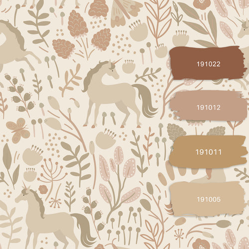 ESTAhome behang unicorns beige en terracotta roze - 53 cm x 10.05 m - 139806 - vtwonen shop