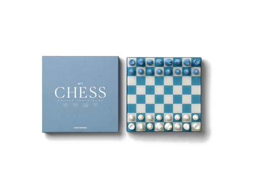 Printworks Spel Classic - Chess - Dusty Blue - vtwonen shop