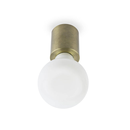 Faro Ten - 1 Licht Binnenkaars Wand- / Plafondlamp Antiek goud, E27