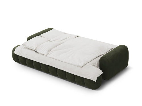 Cosmopolitan Design Slaapbank met opbergdoos Linz 4-zits, flueel groente - 100x250x84cm