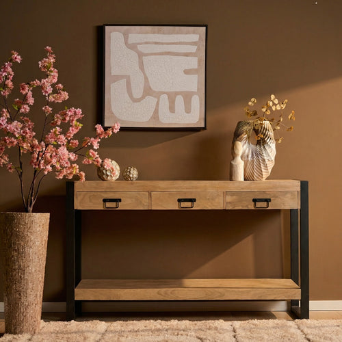 Starfurn Sidetable Britt - Naturel Hout - 150x35x76cm