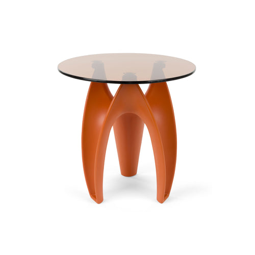 Bold Monkey Hactua Bijzettafel Rond 40 cm Glas - Oranje - vtwonen shop