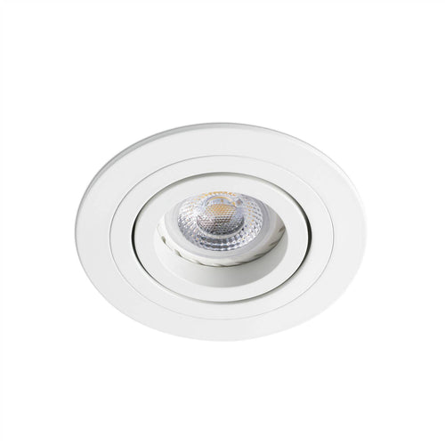 Faro Rad - 1 Licht Ronde kantelbare inbouwspot wit, GU10