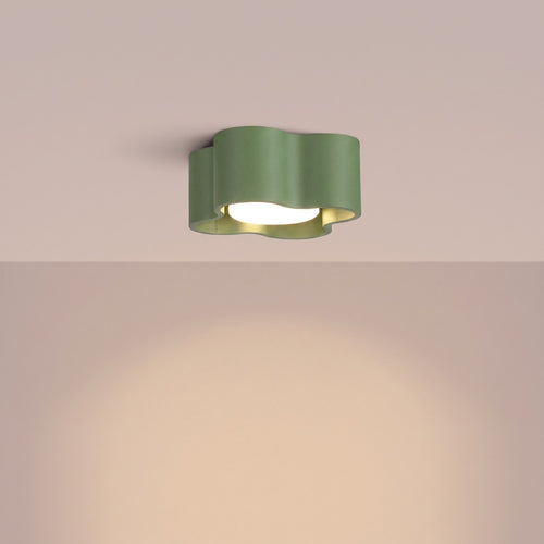 Sollux Lighting Plafondlamp OVIO 1 saliegroen Gx53 - 12x12x6cm