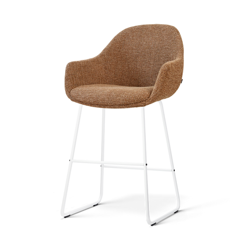 Nolon Nino-Mae barkruk bruin blend - wit onderstel - 65 cm