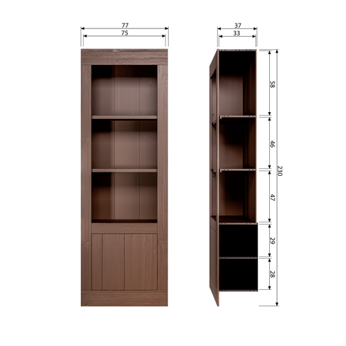 BePureHome opbergkast Yumi - Geborsteld Grenen - Umber - 230x78x37 - vtwonen shop