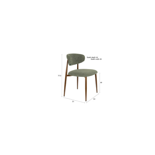 Housecraft Living Noor Eetkamerstoelen Groen - Set van 2
