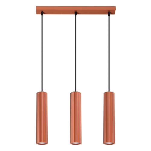 Sollux Lighting Hanglamp KARBON 3L rood oker - 45x6,5x98cm
