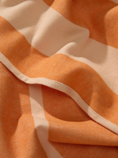 benuta katoenen deken Reed - oranje - 130x170 cm