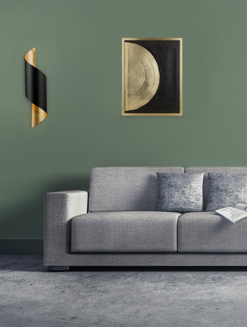 Stars of Light wandlamp Jabaloyas - 1 lichts - e27 - 63cm - zwart, goud