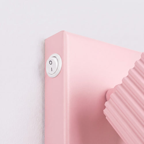 Sollux Lighting Wandlamp RAYO roze met schakelaar - 8x16x16cm