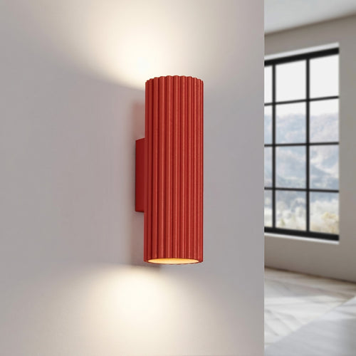 Sollux Lighting Wandlamp KARBON 20 rood - 6,5x8,5x20cm