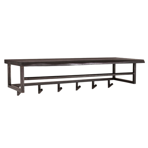 Giga Meubel Kapstok Yucon - Zwart Metaal - 6 Haken - 100x30x27cm - vtwonen shop