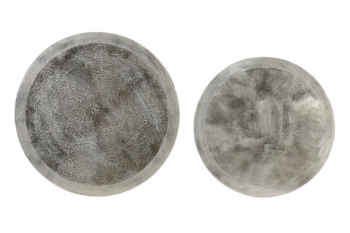 Light & Living salontafel TALCA - Ø75x45cm - zilver - Set van 2 - vtwonen shop