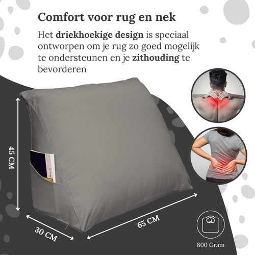 Ten Cate leeskussen - inclusief kussensloop - grijs - vtwonen shop