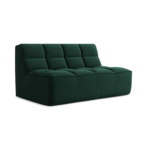 LaMiaSofa Tweezits modulaire bank Belluno - velours - flessengroen - 160x93x75