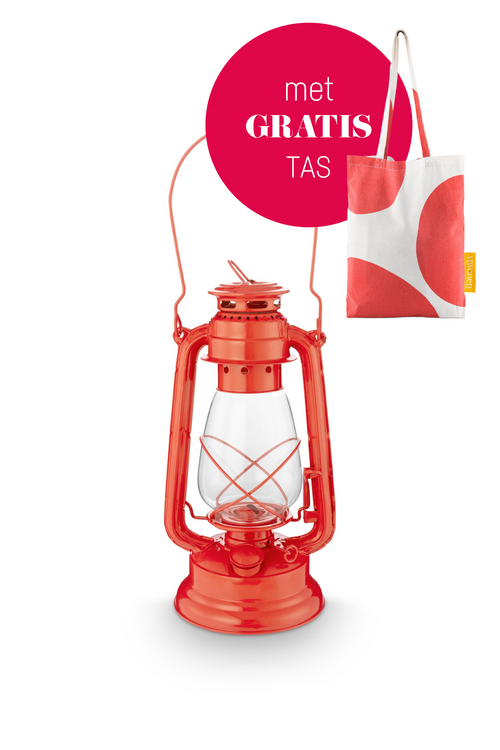 vtwonen - Olielamp - Metaal -  Rood  - 17x33cm