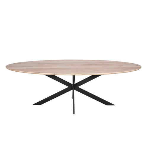 StarFurn Eettafel Ferris - Ovaal Naturel Eikenhout - 240x110x76cm - vtwonen shop