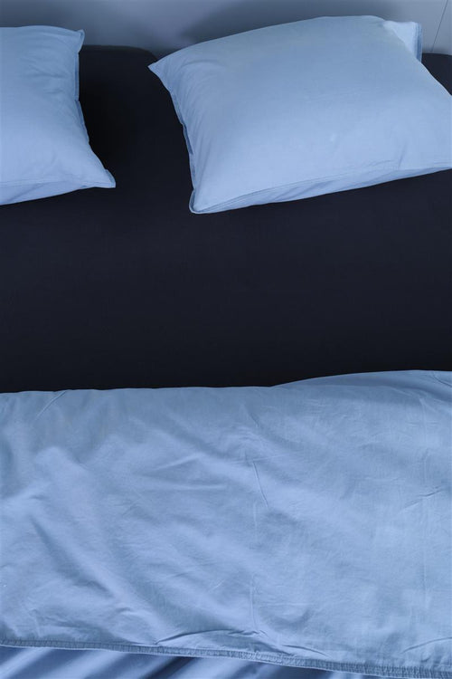 Beddinghouse - Jersey - Split-topper - Hoeslaken - 160x220 cm - Marine blauw