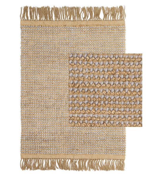 AFK Living vloerkleed Bubbles - handgemaakt - 45% jute - 45% wol - 10% katoen - 110 x 160 cm - vtwonen shop