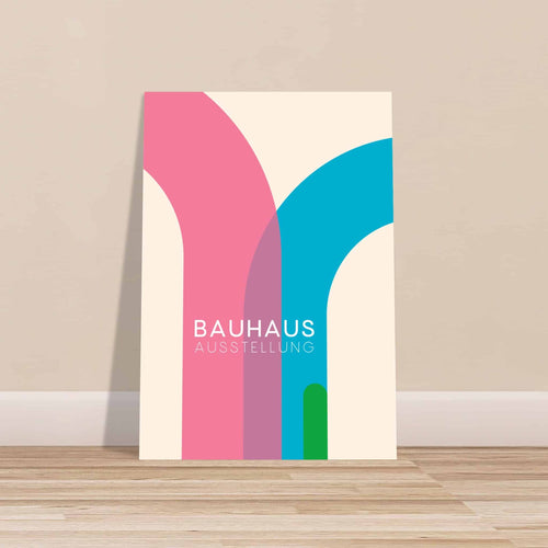 Artfulprints Poster met Lijst Bauhaus - Ausstellung   - 30x40 cm - Meerkleurig