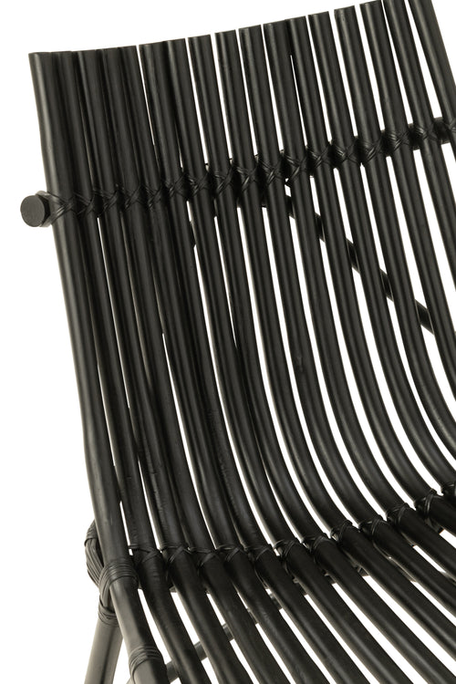 J-Line stoel Rotan - jute - zwart - vtwonen shop