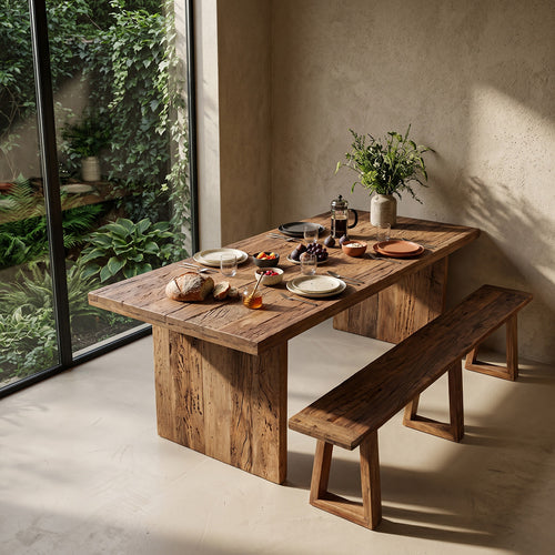 Farmwood Waterfall eettafel - FSC-gerecycled hout - 240 cm