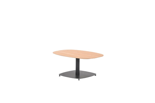 Leon bijzettafel -  aluminium - carbon black-light teak look-100x70 cm
