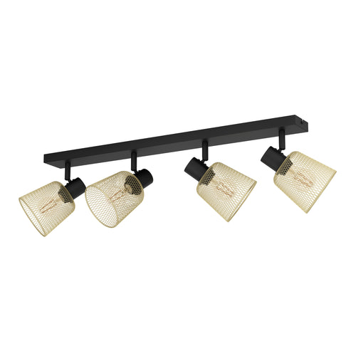EGLO spot Coslada - e27 - 79 cm - zwart/goud - staal