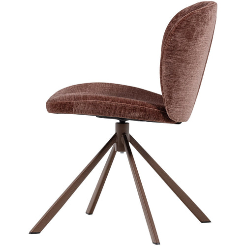 WOOOD eetkamerstoelen Femke - Chenille - Bruin- Set van 2 - vtwonen shop