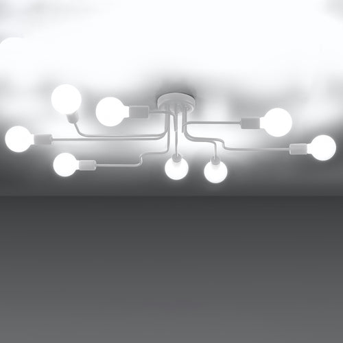 Sollux Lighting Kroonluchter VECTOR 8 wit - 103x56x15,5cm