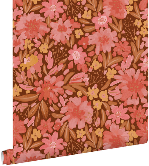 ESTAhome behang bloemen roze - 50 x 900 cm - 132198