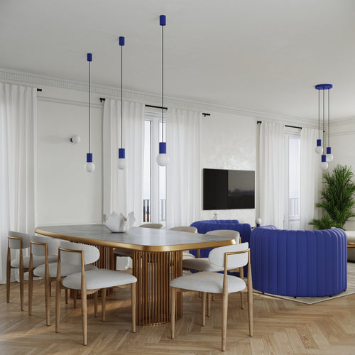 Sollux Lighting Hanglamp HALO 3P ultramarijn - 25x25x125cm