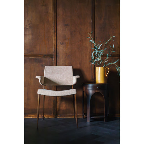 Dutchbone Portland Eetkamerstoelen met leuning Beige - Set van 2