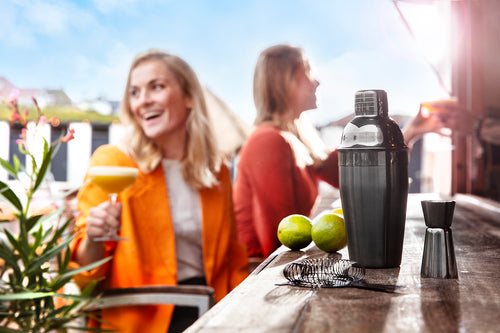 Leopold Vienna - Cocktail set Acolon 3-delig zwart (cocktail shaker, strainer, pipet) cadeau giftset - vtwonen shop