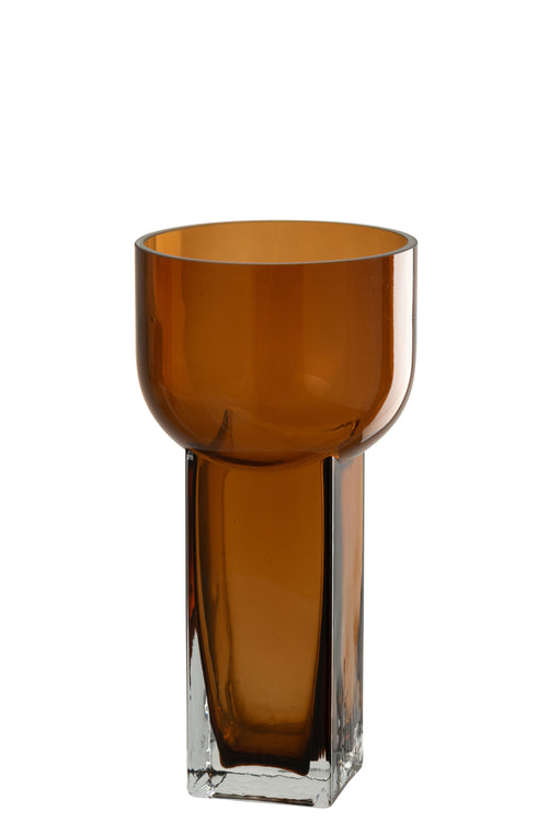 J-Line vaas Carol - glas - bruin - medium