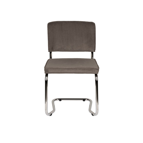 Zuiver Ridge Rib Kink Eetkamerstoelen  Grijs - Set van 2 - vtwonen shop