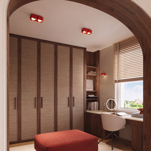 Sollux Lighting Plafondlamp OVIO 1 rood Gx53 - 12x12x6cm