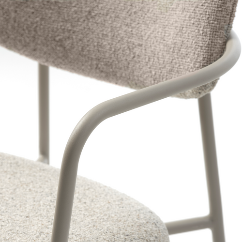 Olivine Chase Metalen Eetkamerstoel Lichtgrijs Gemêleerd - vtwonen shop