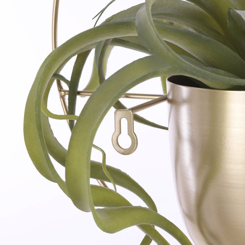 Mica Decorations Dexter Bloempot Wand - L34 x B14 x H34 cm - Goud