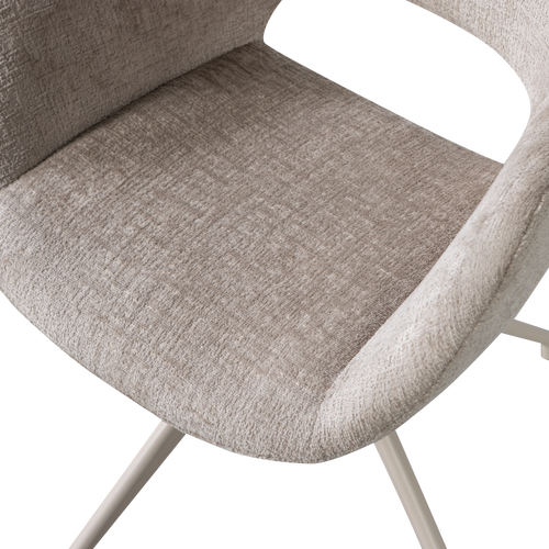 WOOOD eetkamerstoel Eliva - Structure Zand - Paars - Set van 2 - vtwonen shop