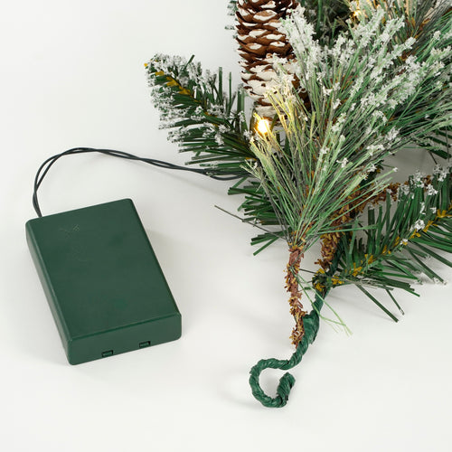 Black Box Trees Vandans Guirlande met LED Verlichting - L180 cm - Groen Frosted