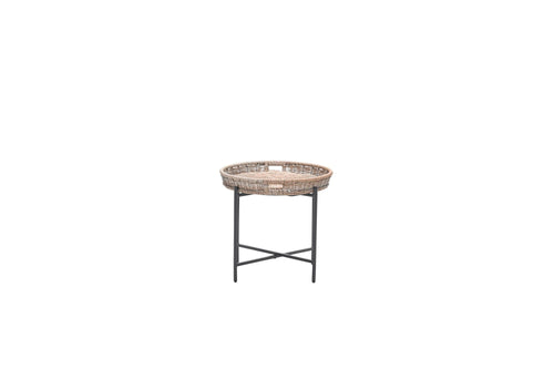 Benidorm bijzettafel - diameter 60xH50 cm -  c.black - natural - vtwonen shop