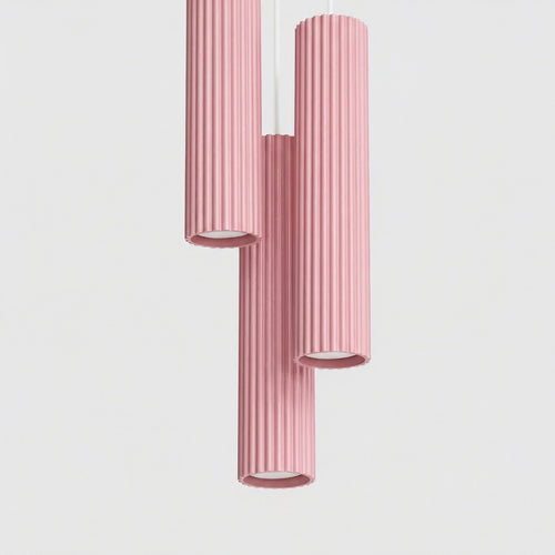 Sollux Lighting Hanglamp KARBON 3P roze - 19,5x19,5x108cm