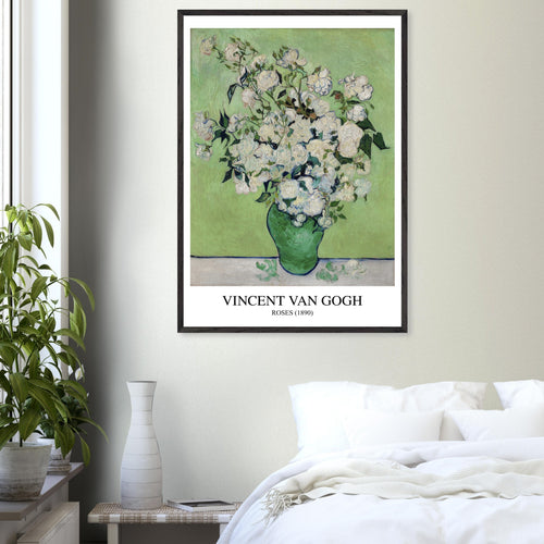 Artfulprints Poster Vincent van Gogh - Roses   - 30x40 cm - Groen