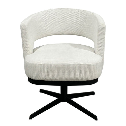 DÉJA Living Eetkamerstoel Louis - Stof/Metaal - Beige - Set van 2